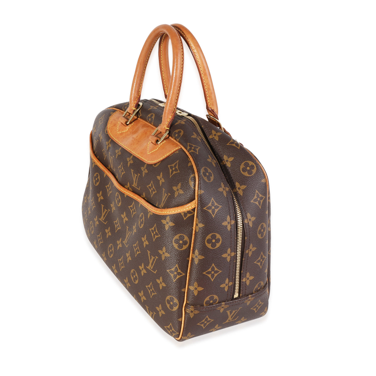 Louis Vuitton Deauville Handbag Monogram Canvas Brown 236124202