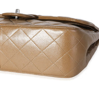 Chanel Khaki Caviar Quilted Jumbo Classic Double Flap Bag