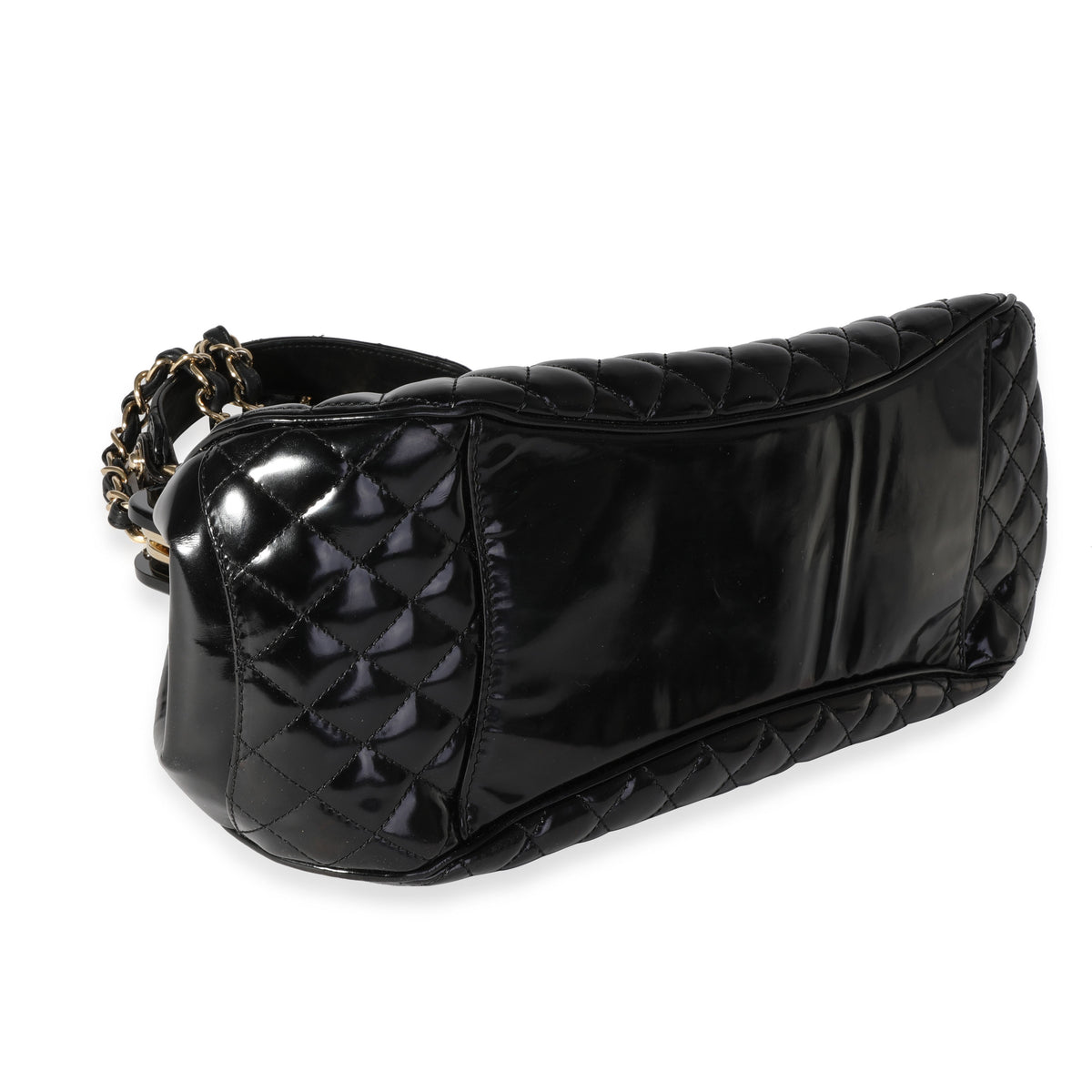 Chanel Black Glazed Calfskin Quilted Mademoiselle Frame Small Bag