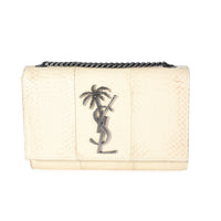 Saint Laurent White Creme Ayers Small Kate Palm Tree Bag