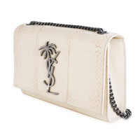 Saint Laurent White Creme Ayers Small Kate Palm Tree Bag