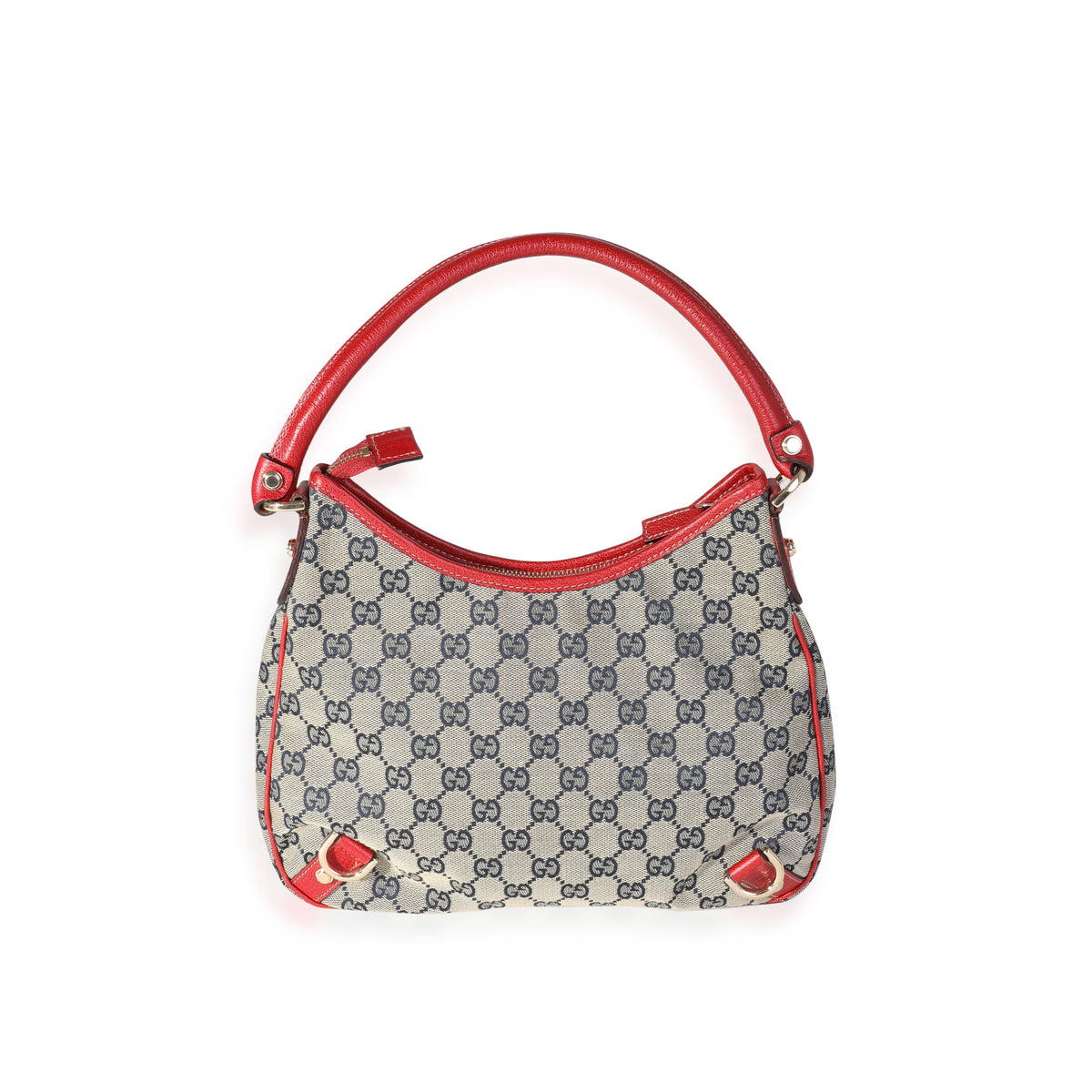 Gucci Red Leather & Blue GG Canvas Abbey Shoulder Bag