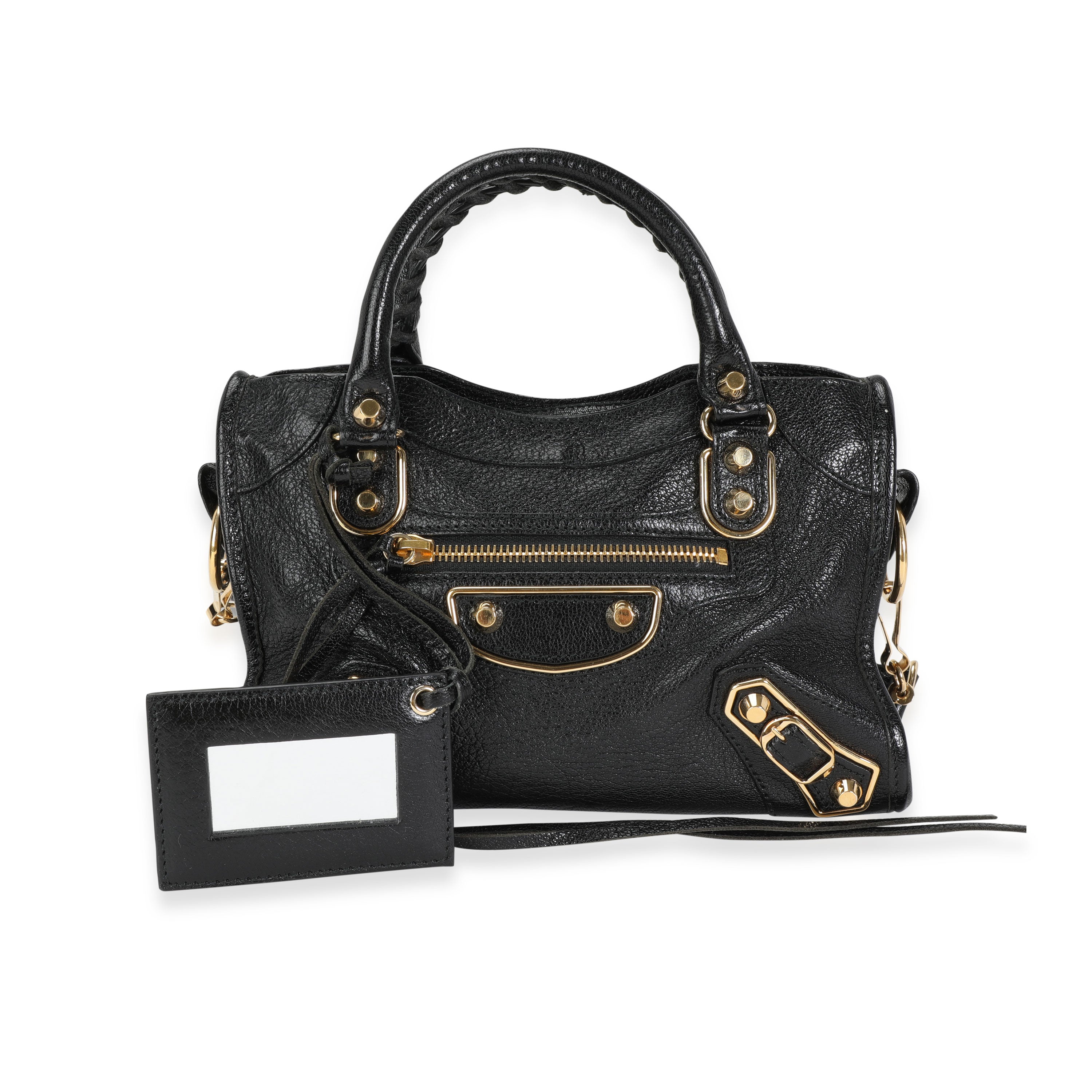 Balenciaga black and gold bag Clearance
