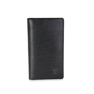 Louis Vuitton Black Epi Leather Vertical Wallet