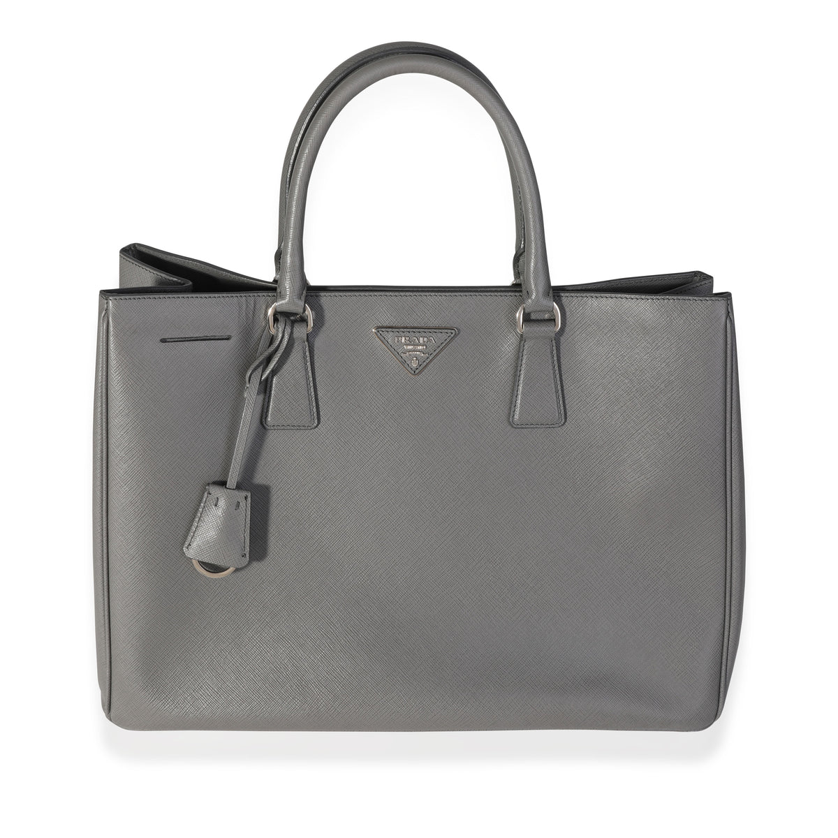 Prada Grey Saffiano Lux Large Tote