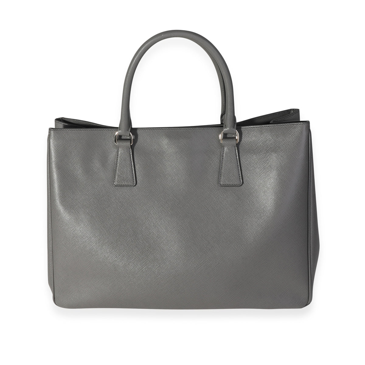 Prada Grey Saffiano Lux Large Tote