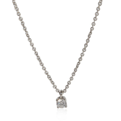 Tiffany & Co. Diamond Solitaire Pendant in 950 Platinum G-H VS 0.12 CTW