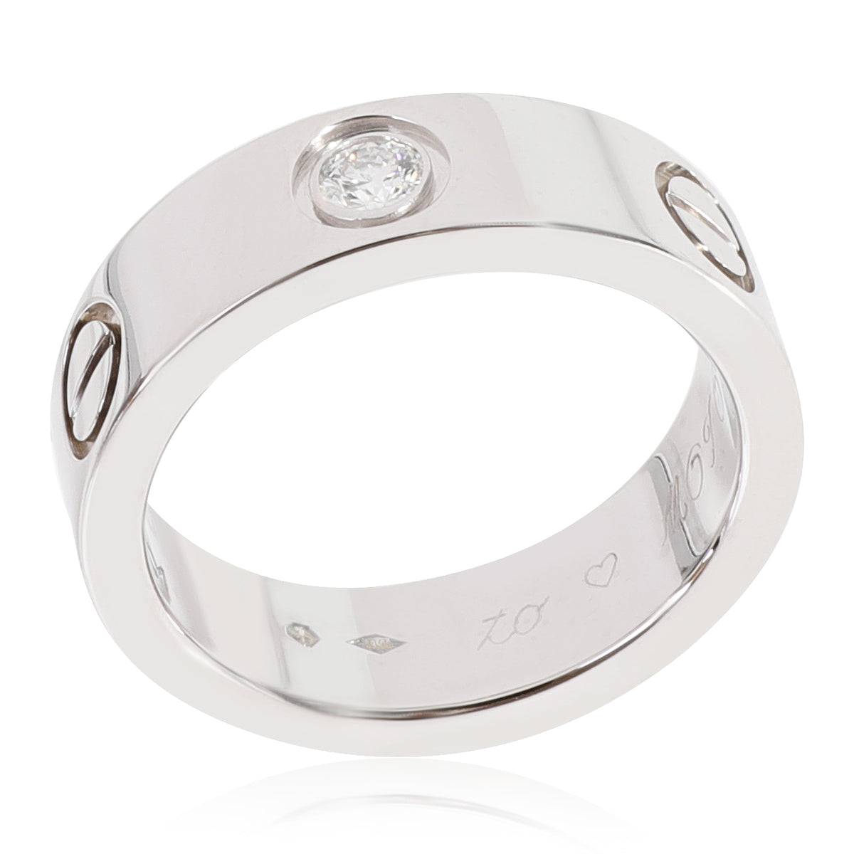 Cartier Love Diamond Ring in Platinum 0.07 CTW