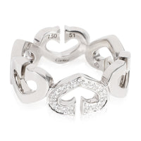 Cartier Hearts & Symbols Diamond Ring in 18k White Gold 0.1 CTW