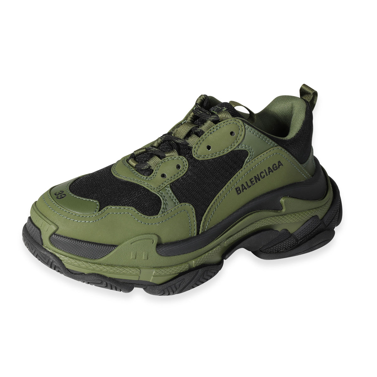 Balenciaga triple s green on sale black