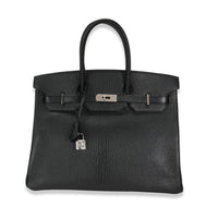 Hermès Black Chévre De Coromandel Birkin 35 PHW