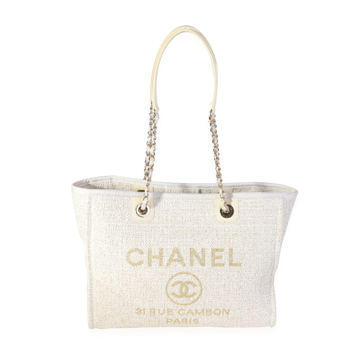 Chanel Navy Blue Tweed Medium Deauville Tote Chanel