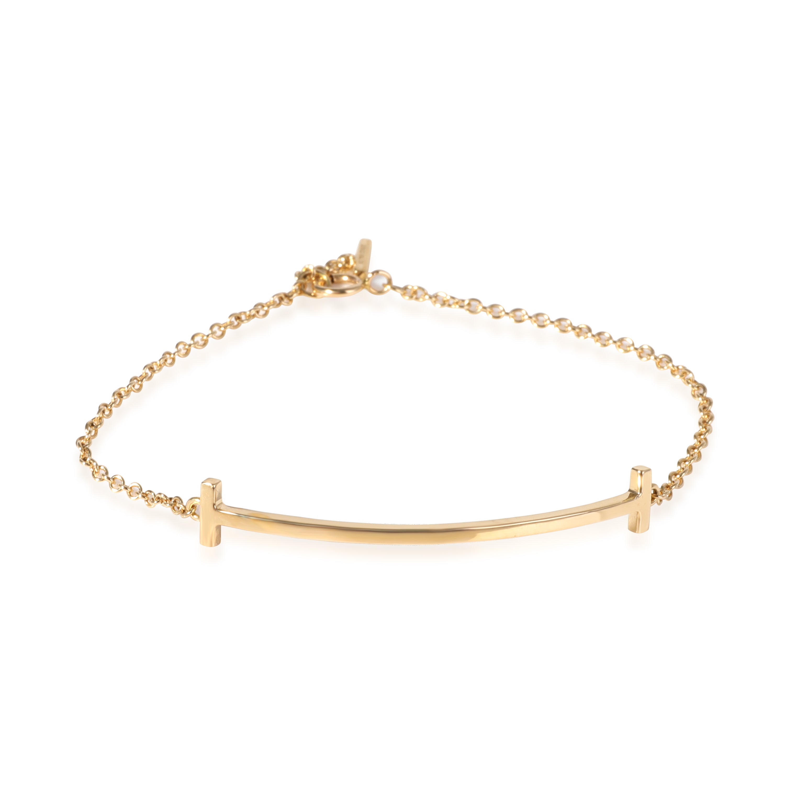 Tiffany T Smile Bracelet in Yellow Gold, Size: Medium