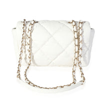 Chanel White Quilted Lambskin Bubble Flap Bag