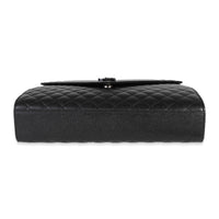 Saint Laurent So Black Mixed Matelassé Grain De Poudre Large Envelope Bag