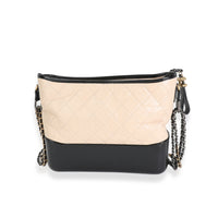 Chanel Beige & Black Aged Calfskin Large Gabrielle Hobo