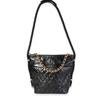 Chanel Black Crumpled Calfskin En Vogue Rope Tote