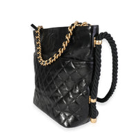 Chanel Black Crumpled Calfskin En Vogue Rope Tote