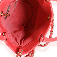 Chanel Coral Quilted Calfskin Small Bucket Bag