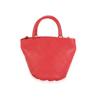 Chanel Coral Quilted Calfskin Small Bucket Bag