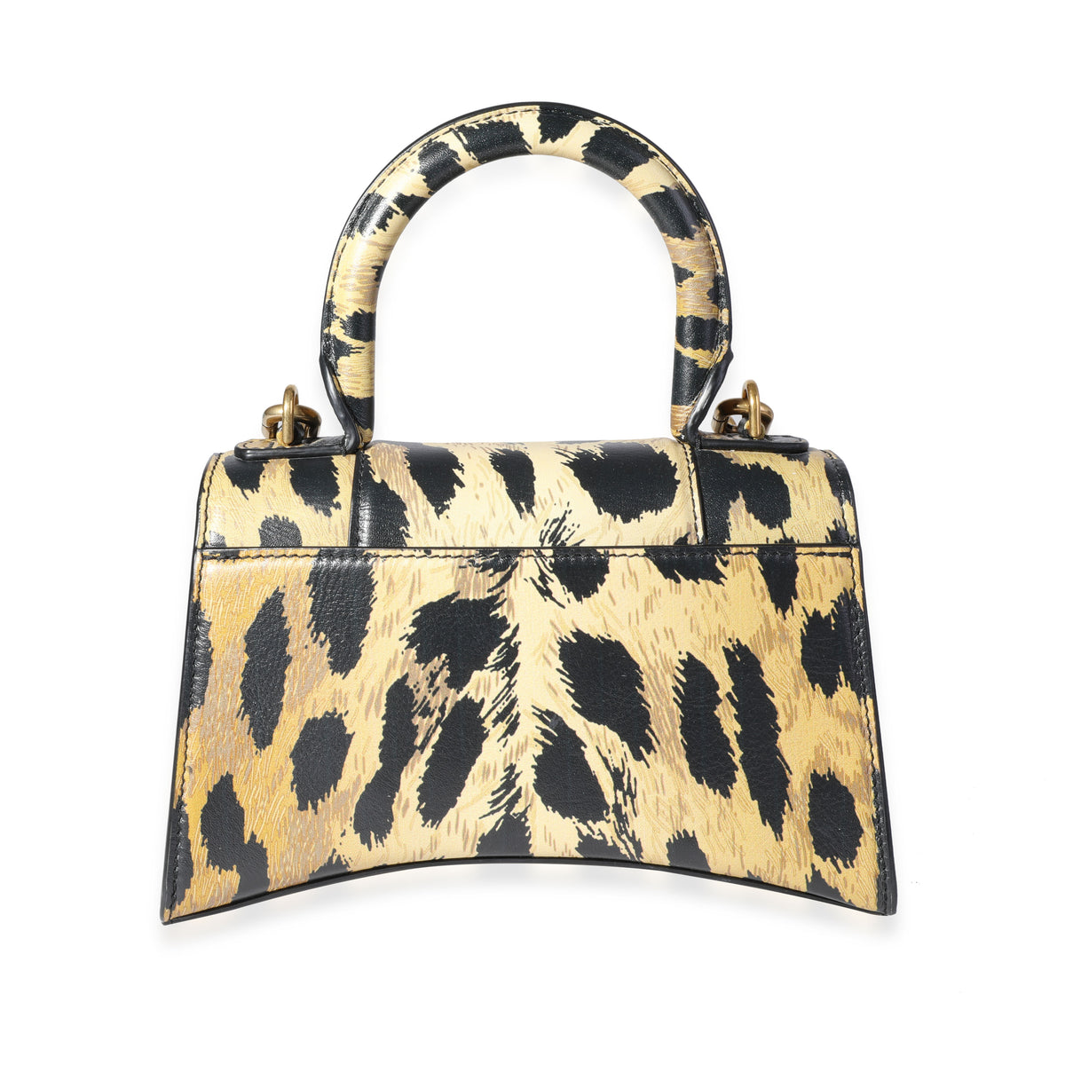 Balenciaga Leopard Print Calfskin XS Hourglass Bag
