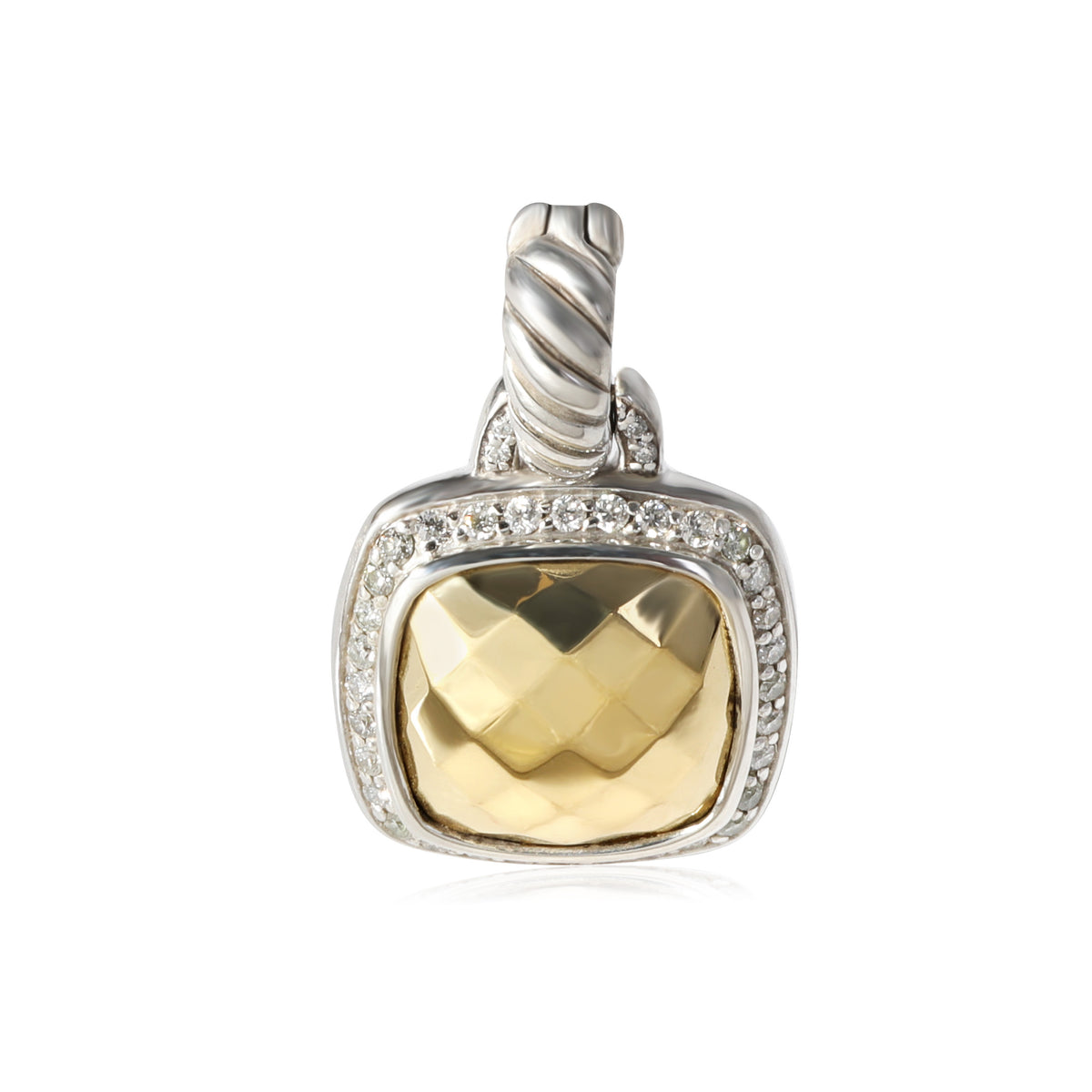 David Yurman Albion Diamond  Pendant in 18K Yellow Gold/Sterling Silver 0.19 CTW