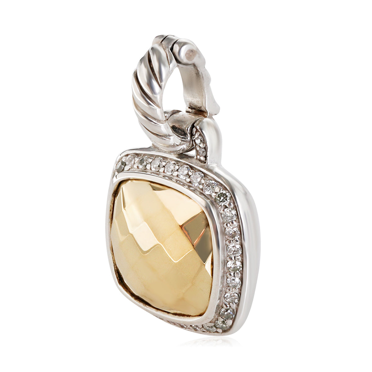 David Yurman Albion Diamond  Pendant in 18K Yellow Gold/Sterling Silver 0.19 CTW