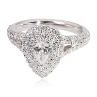 Vera Wang Diamond  Engagement Ring in 18K White Gold H SI2 0.95 CTW