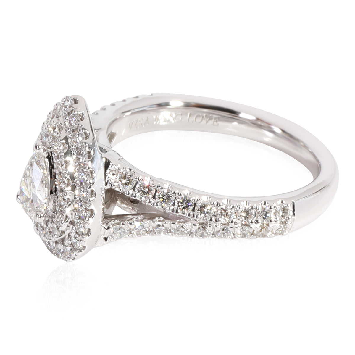 Vera Wang Diamond  Engagement Ring in 18K White Gold H SI2 0.95 CTW