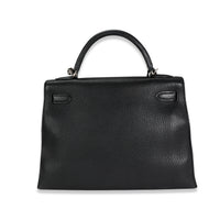 Hermès Black Fjord Sellier Kelly 32 PHW