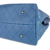 Chanel Blue Quilted Caviar Urban Shopping Tote