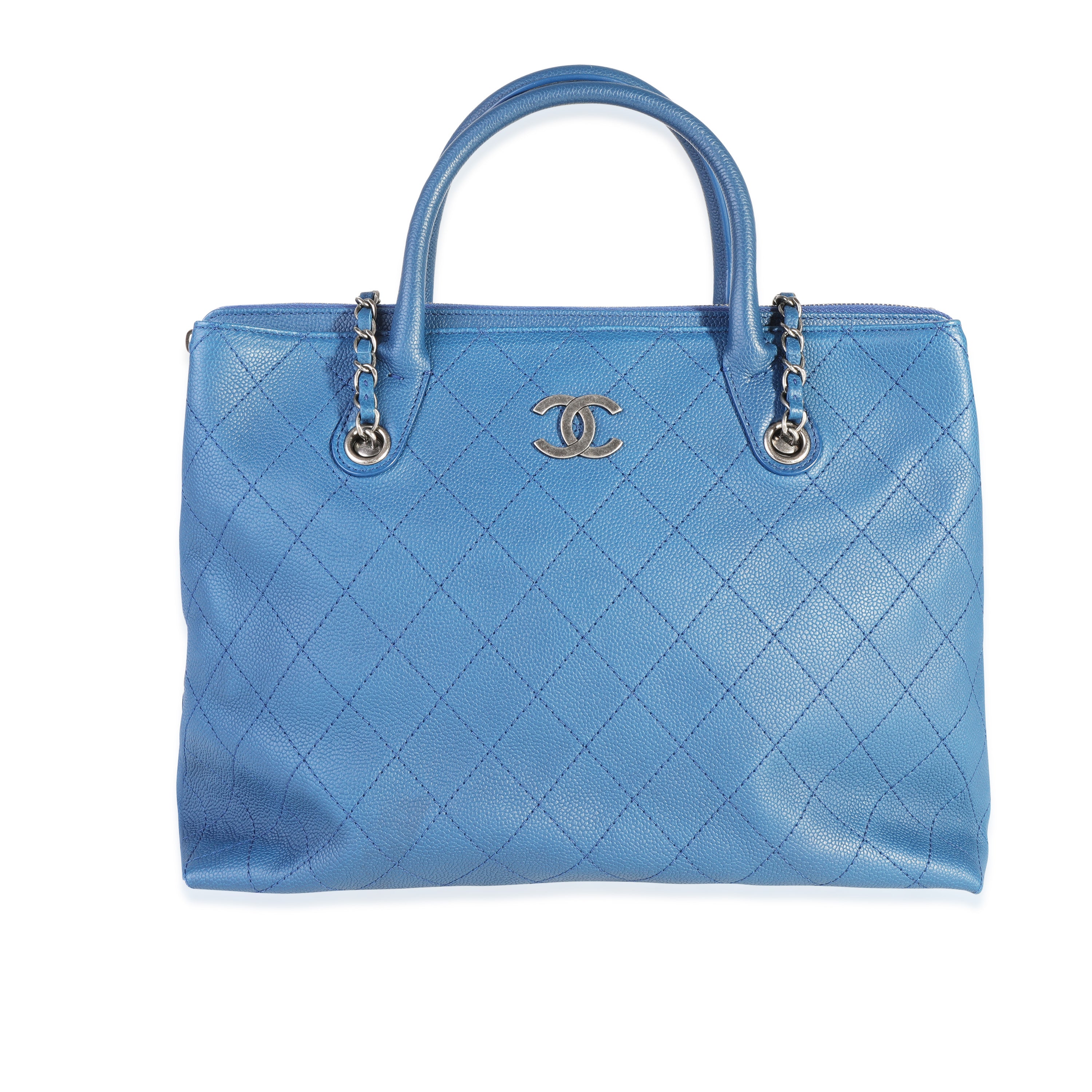 Chanel Blue Quilted Caviar Urban Shopping Tote, myGemma