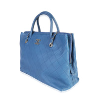 Chanel Blue Quilted Caviar Urban Shopping Tote