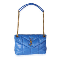 Saint Laurent Bleu Majorelle Lambskin Small Loulou Puffer Bag
