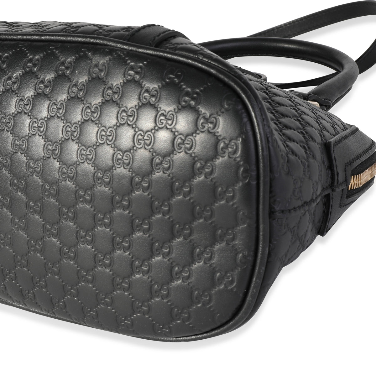 Gucci Dome Sling Bag MicroGuccissima Black in Leather with Gold