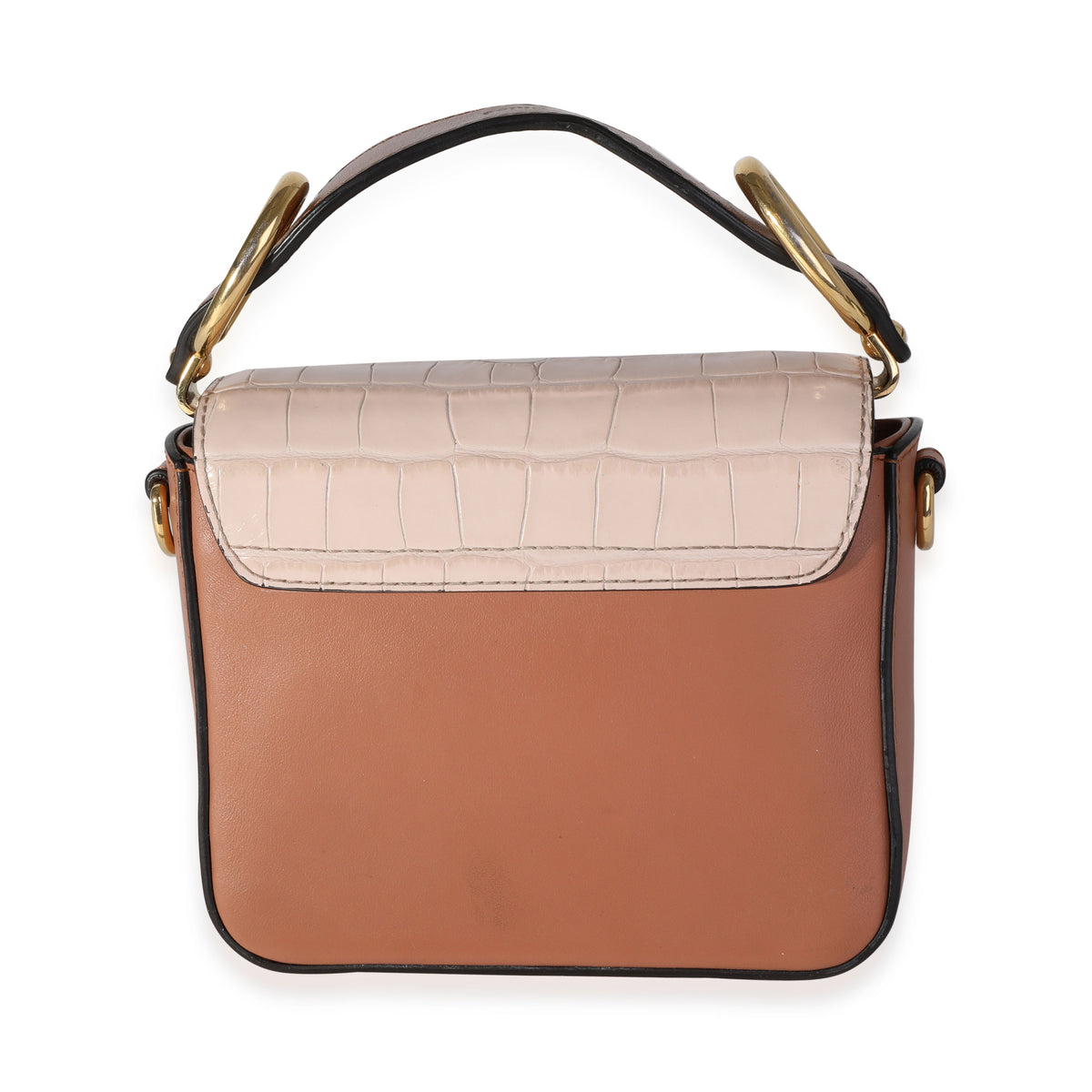 Chloe Tan Leather Beige Croc-Embossed Mini C Bag myGemma