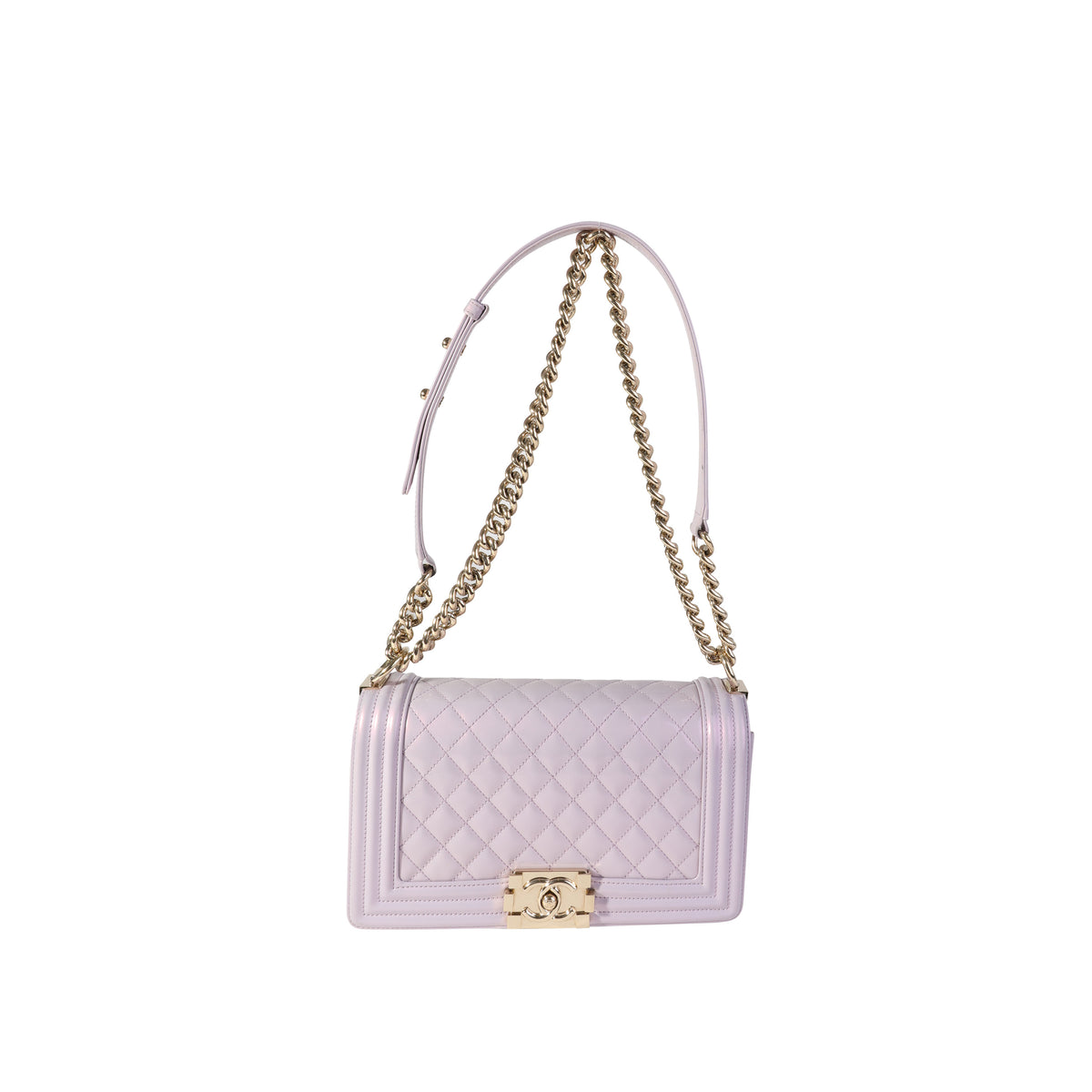 Boy leather handbag Chanel Purple in Leather - 36163395