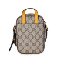 Gucci Brown Leather & GG Supreme Canvas Neo Vintage Mini Crossbody Bag