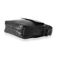 Bottega Veneta Black Intrecciato Leather Crossbody Bag