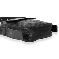 Bottega Veneta Black Intrecciato Leather Crossbody Bag