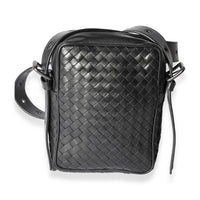 Bottega Veneta Black Intrecciato Leather Crossbody Bag