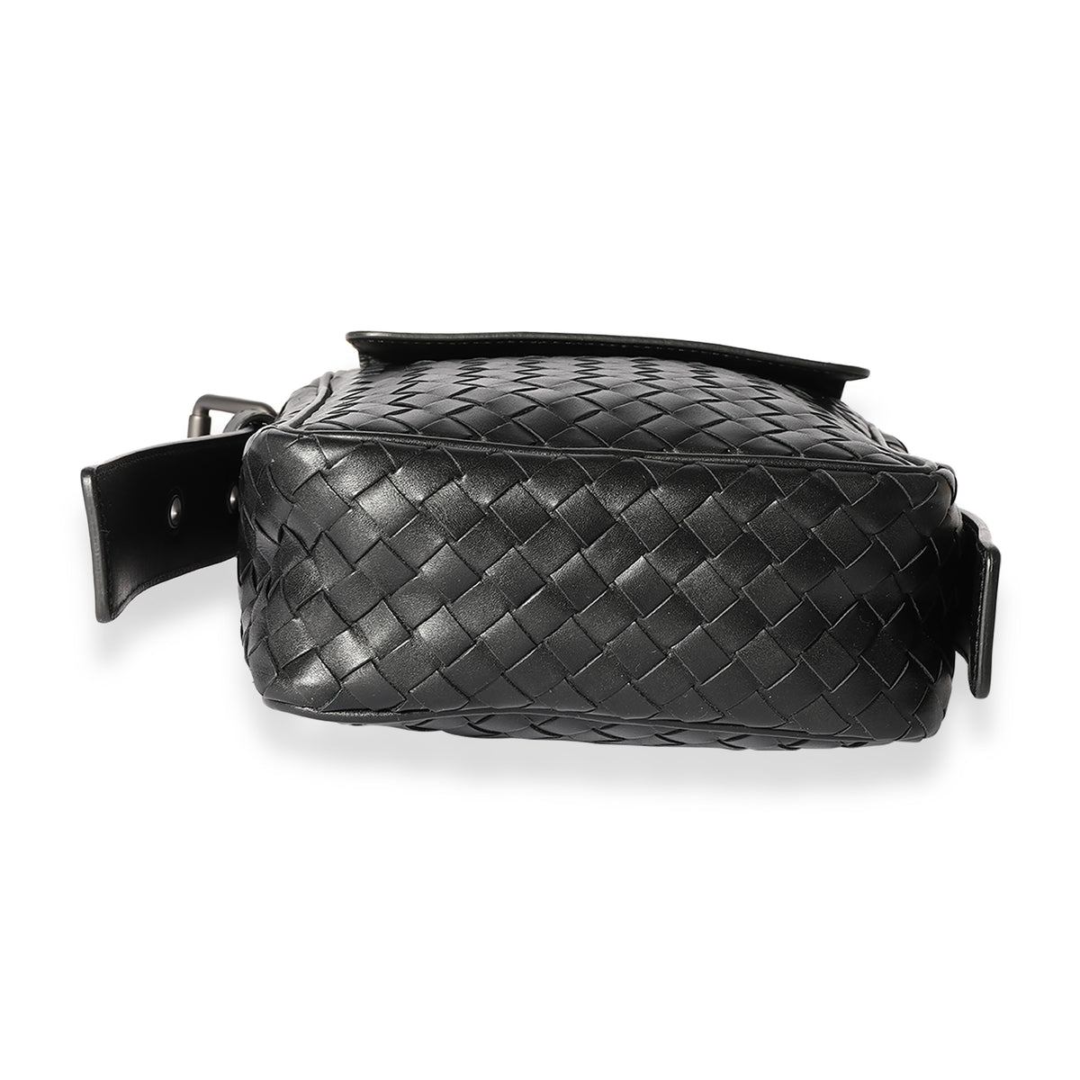 Bottega Veneta Black Intrecciato Leather Crossbody Bag