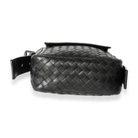 Bottega Veneta Black Intrecciato Leather Crossbody Bag