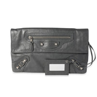 Balenciaga Grey Leather Giant 12 Envelope Clutch