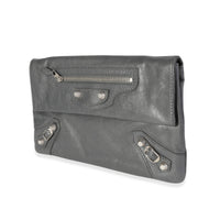 Balenciaga Grey Leather Giant 12 Envelope Clutch