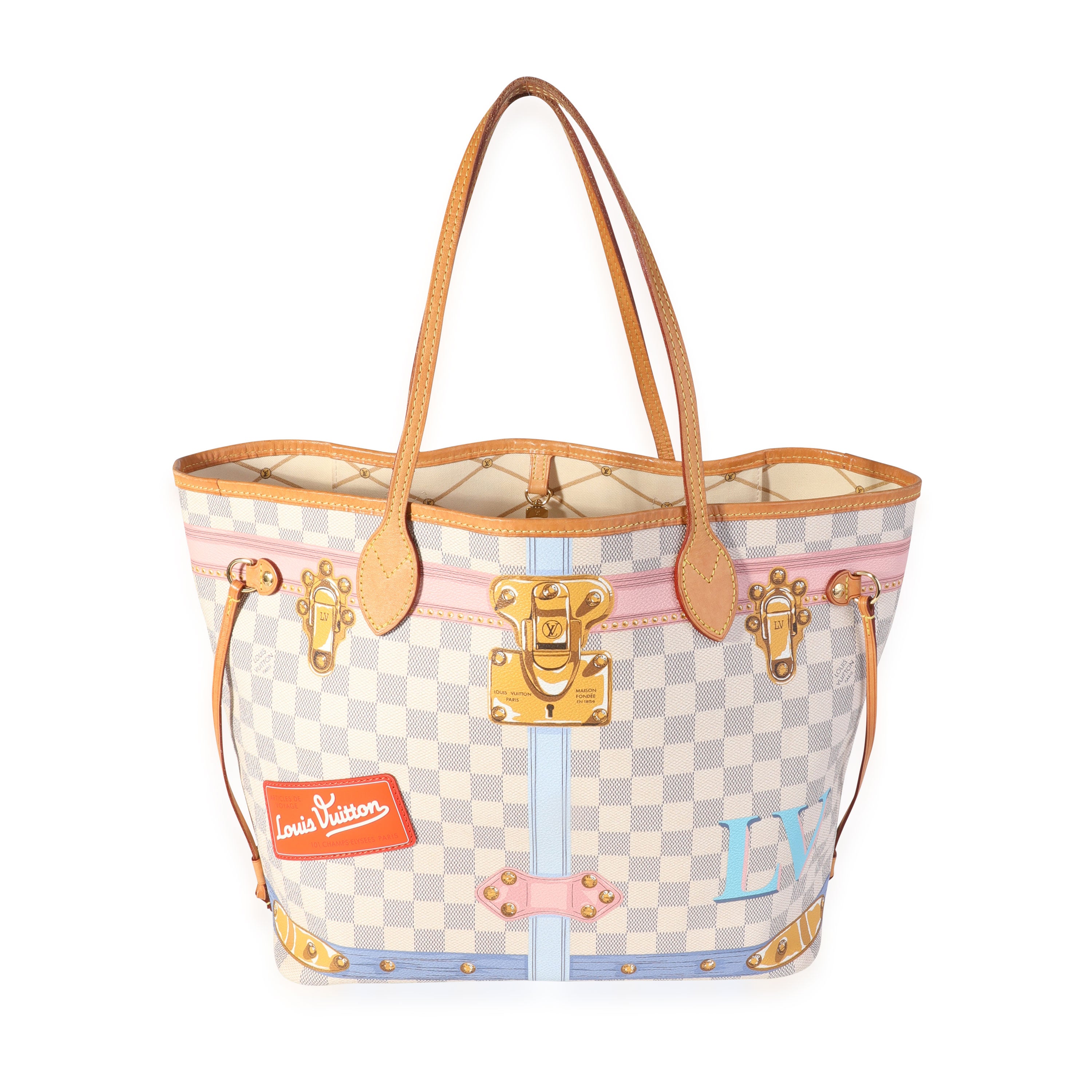 Louis Vuitton Neverfull NM Tote Limited Edition Summer Trunks