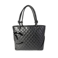 Chanel Black Quilted Calfskin Large Ligne Cambon Tote