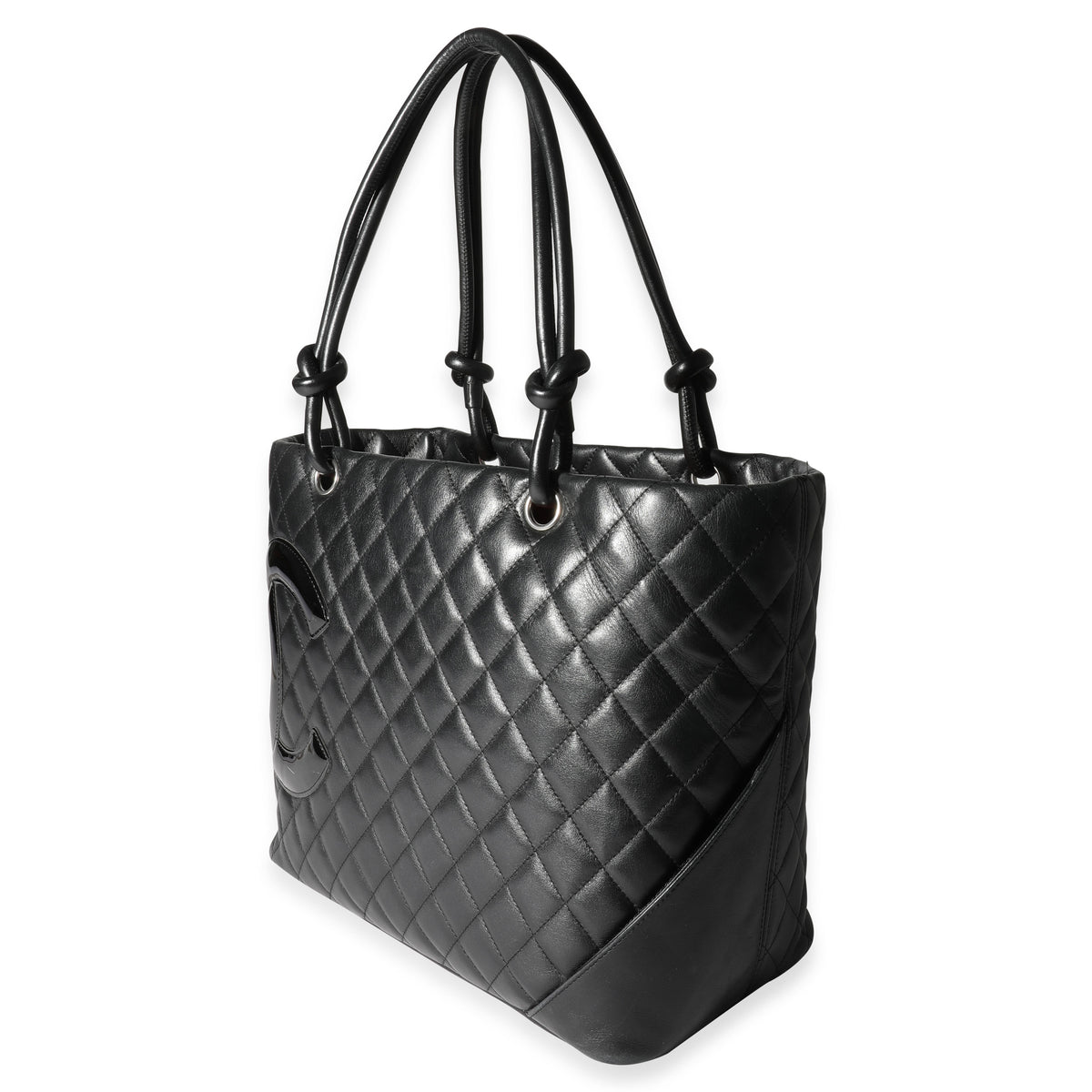 CHANEL Black Quilted Leather Large Cambon Tote Bag