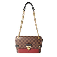 Louis Vuitton Damier Ebene Canvas & Bordeaux Calfskin Vavin PM