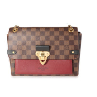 Louis Vuitton Damier Ebene Canvas & Bordeaux Calfskin Vavin PM